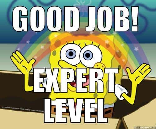 sponge bob rainbow expert level